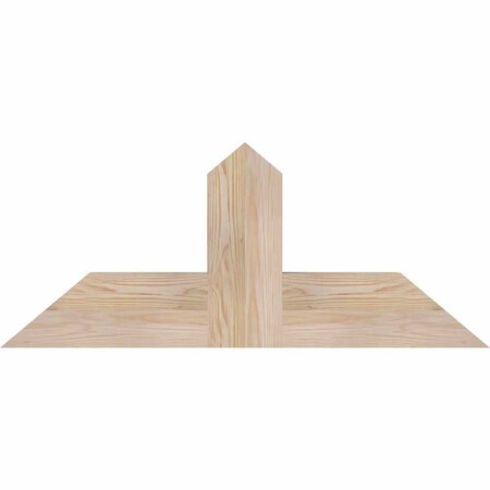 Ekena Millwork Portland Smooth Timber Gable Bracket, Douglas Fir, 36"W x 15"H x 3 1/2"D x 5 1/2"F, 10/12 Pitch GBW036X15X0406POR00SDF